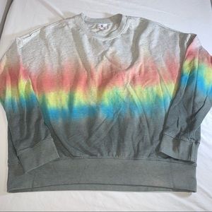 SUNDRY Gradient Tie Dye Oversize Sweatshirt Lounge
